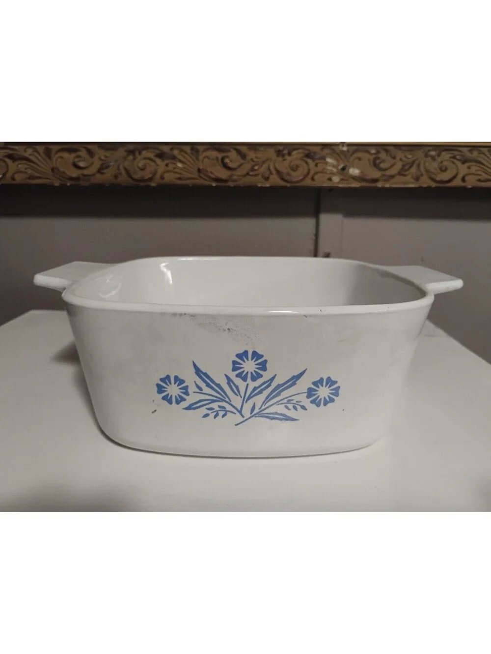 Corning Ware Blue Cornflower Square Casserole Dish No Lid